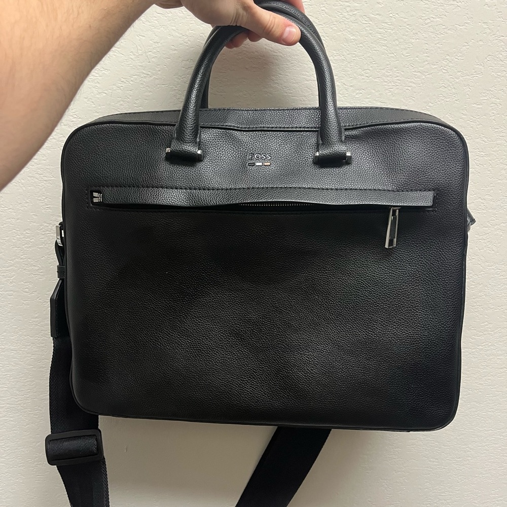 BOSS FAUX-LEATHER DOCUMENT CASE WITH LOGO AND SIGNATURE STRIPE - Picture 11 of 11